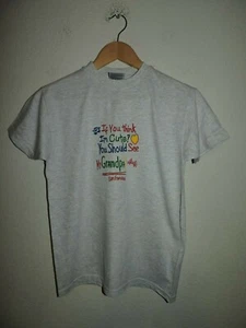Vintage Youth T-shirt If You Think I'm Cute You Should See My Grandpa SF Sz YM - Picture 1 of 3