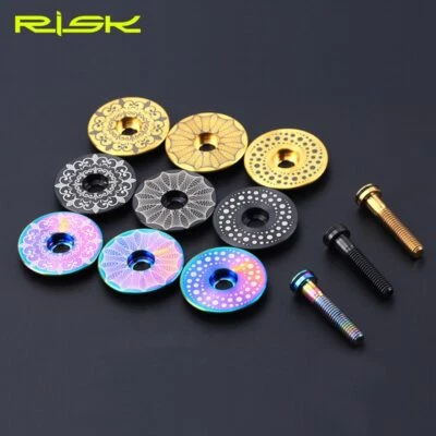 MTB Titanium Alloy Bicycle Headset Cap Cover Bike Headset Stem Ti Headset Bolt - Image 1 of 4