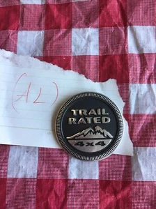 Jeep Liberty Wrangler Cherokee Trail Rated 4x4 OEM Fender Emblem Logo Badge OEM - Picture 1 of 4