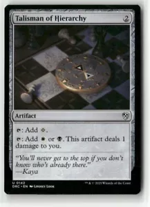 Talisman of Hierarchy 142 Non-Foil NM MTG Commander: Aetherdrift Magic - Picture 1 of 1