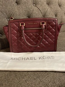 MICHAEL KORS SELMA Quilted Red Leather Bag - Picture 1 of 6