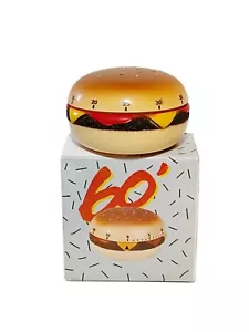 Vintage 80er Jahre Stil Hamburger 60 Minuten Timer Mechanische Zeitschaltuhr Cheeseburger - Bild 1 von 10