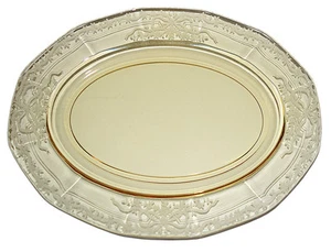Fostoria June Topaz / Yellow #2375  15 1/2" Large Platter - Picture 1 of 1