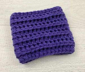 Handmade Crochet Coffee Cup Cozy or Sleeve - Purple NEW - Picture 1 of 1