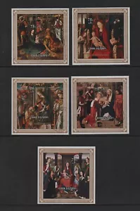COOK ISLANDS 1977 CHRISTMAS CHILDREN'S CHARITY Set of 5 sheets *USED/CTO* - Picture 1 of 2
