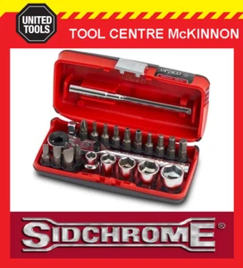 SIDCHROME SCMT12141 23pce METRIC 1/4” PICO SOCKET & SCREWDRIVER TOOL SET - Picture 1 of 2