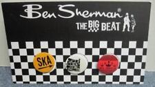 BEN SHERMAN 2005 set of 3 promo MOD SKA badges/buttons/card New Old Stock