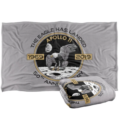 Manta NASA Apollo Circle 50th Silky Touch súper suave, 36"x58" Foto 1 de 4