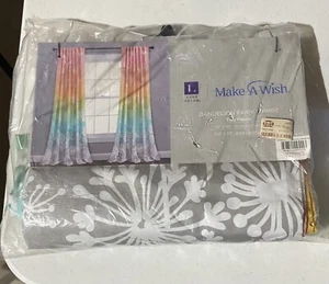 Panel Cortina Ventana Hada Ombre Diente de León, Par, 52"W x 84"L, Pastel Arco Iris... - Imagen 1 de 3