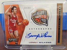 2019-20 Chronicles Playoff Lenny Wilkens Hall Of Fame Autos Red Parallel Blazers