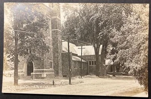 Iglesia Episcopal Woodstock Vermont RPPC KRUXO - Imagen 1 de 2