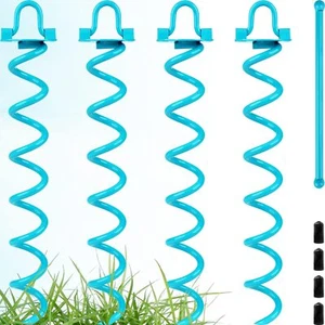 16" Ground Anchors - 4 Pack Spiral Ground Anchor Shed Anchors Heavy Duty for ... - Picture 1 of 3