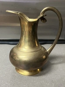 Vintage Brass Water Pitcher Solid Brass Made In India - Picture 1 of 3
