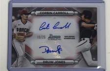 2023 Bowman Sterling Dual Refractor Autograph Corbin Carroll Druw Jones #/25