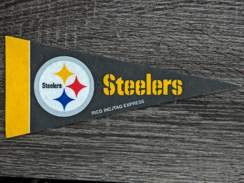 NFL Mini PENNANT FLAG  Pittsburgh Steelers by Rico/Tag Express 9"x 4” Cover