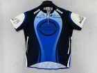 Sqaudra Cycling Jersey Adult Extra Large 1/4 Zip Sapphire Spokes Club US Made