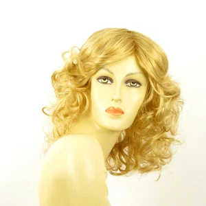 mid length wig for women curly light blond golden ref: FLO lg26  PERUK - Picture 1 of 8