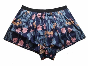 Men's 100% Silk Briefs Shorts Print Silk Boxer Underwear Size M - Picture 1 of 3