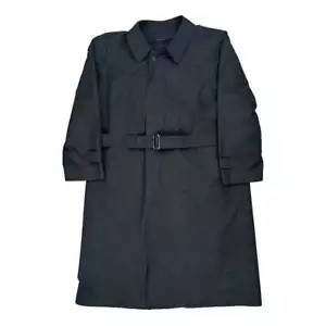 Belted Christian Dior Trench Coat - Large Black Wool Blend - Picture 1 of 11