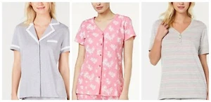 Women's Pajama Tops Size Small Short Sleeve Sleepshirts Charter Club and Alfani - Picture 1 of 5