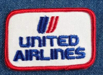 NOS 70s Original Vintage United Airlines 3" Patch Airplane Flight Sky Pilot - Image 1 of 3