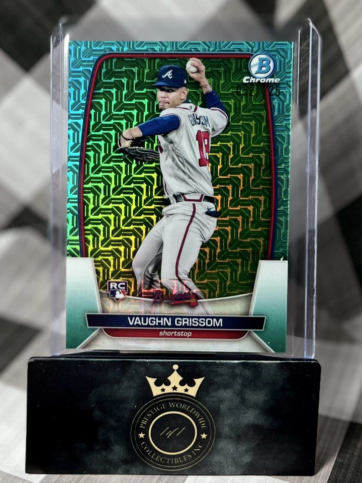 Vaughn Grissom 2023 Bowman Chrome Mega Box Mojo Aqua /225 #42 Atlanta Braves RC - Image 1 of 2