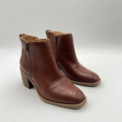 Crown Vintage Boots Women’s 6.5 Ardella Cognac Brown Leather Ankle Booties - Image 1 of 4