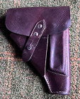 WWII ERA? BROWN LEATHER MAKAROV PISTOL HOLSTER W/EXTRA MAG POUCH-WELL MADE! EUC