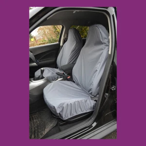 Front Car Van Grey Medium Universal Waterproof Airbag Compatible Seat Covers - Picture 1 of 3