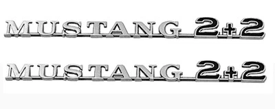 NEW! 1965-1966 FORD MUSTANG Script Metal Chrome Script Emblems Pair Fastback 2+2 - Image 1 of 4