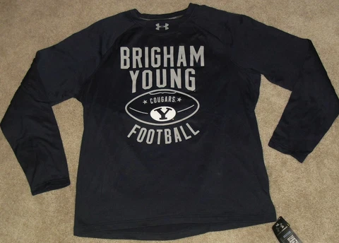 BYU Brigham Young Football Under Armour Crew Neck Mens Sweatshirt sz. Large New Cover