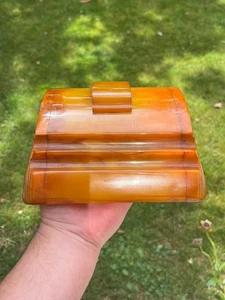 Vintage Phenolic Amber Bakelite Catalin Component Not Handle 575.9 Gram Orange - Picture 1 of 22