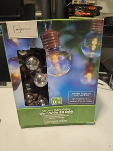 Mainstays Warm White LED Lights 32.5 Ft. 100 Count Outdoor/Indoor - Picture 1 of 4