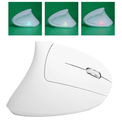 2.4G White Vertical Mouse USB Wireless Office Gaming Rechargeable Computer - Image 1 of 4