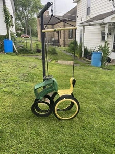 John Deere Tractor Tire Swing For Kids Green & Yellow Outdoor Tire Swing - Picture 1 of 13