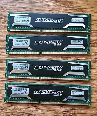 16GB (4X4GB) CRUCIAL BALLISTIX SPORT DDR3 1600MHZ BLS4G3D1609DS1S00.16FMR - Image 1 of 4