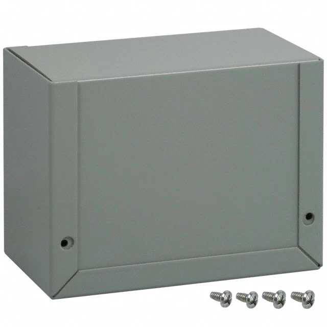 Gabinete utilitario de montaje en pared de aluminio gris, 4x2,2x3", Hammond 1411F Foto 1 de 1