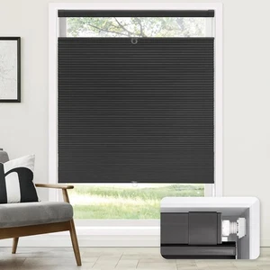 LazBlinds No Tool No Trapano Cordless Paralumi Cellulari 30" L x 64" H Nero (TDBU) - Foto 1 di 6