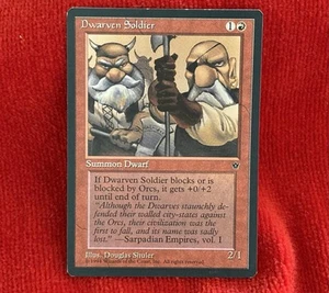 Magic The Gathering Dwarven Soldier (Shuler) Fallen Empires Regular Red - Picture 1 of 1