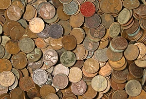 Cull Wheat Cents - 5,000pcs Minimum - 35lbs Stock Bulk Lot - Picture 1 of 2