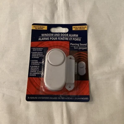 WINDOW & DOOR ALARM PIERCING SOUND EASY TO INSTALL BATTERIES INC. - Image 1 of 2