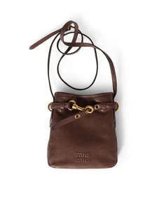 MIU MIU Briarwood Leather Mini Pouch New & Authentic - Picture 1 of 4