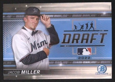 2022 Bowman Draft Jacob Miller #BDN-7 BASEBALL Miami Marlins Bowman Draft Night - Image 1 of 2