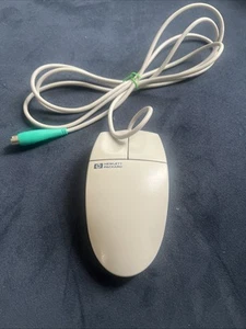 Vintage HP Gray PS/2 Trackball Mouse 2 Button Wired 5182-8864 M-S34 - Picture 1 of 3