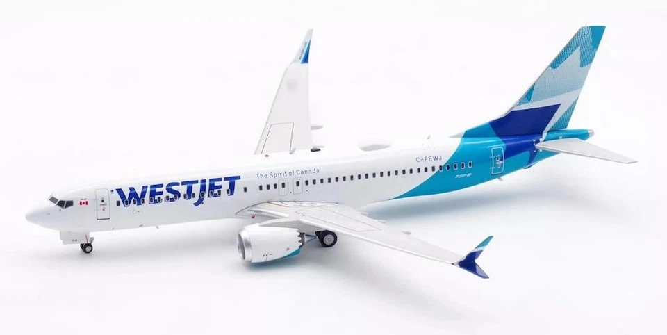 Westjet Boeing 737-8 Massimo C-Fewj con Supporto 1:200 Scala Inflight200 - Immagine 1 di 1