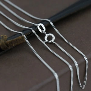Cadena de bordillo WG sólida de 9 quilates 45 cm hecha en Italia - Imagen 1 de 5