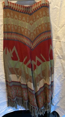 Tasha Polizzi Womens M South Western Boho Pointed Maxi Fringe Skirt Heavy - Image 1 of 3