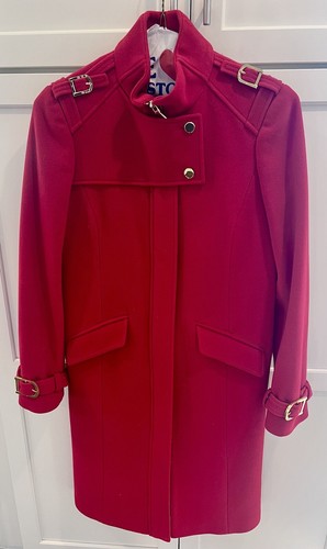 Giacca rossa Tory Burch cappotto bottoni oro taglia 6