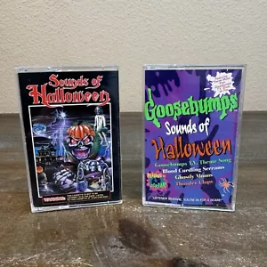 Vintage 1996 Goosebumps Sounds of Halloween Cassette Tape + Bonus Sound Tape - Picture 1 of 10