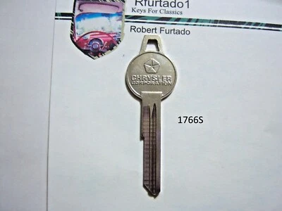 Заготовка для ключа для Chrysler / Dodge / Desoto / Plymouth 1966 багажник/бардачок (1766S) - Изображение 1 из 2